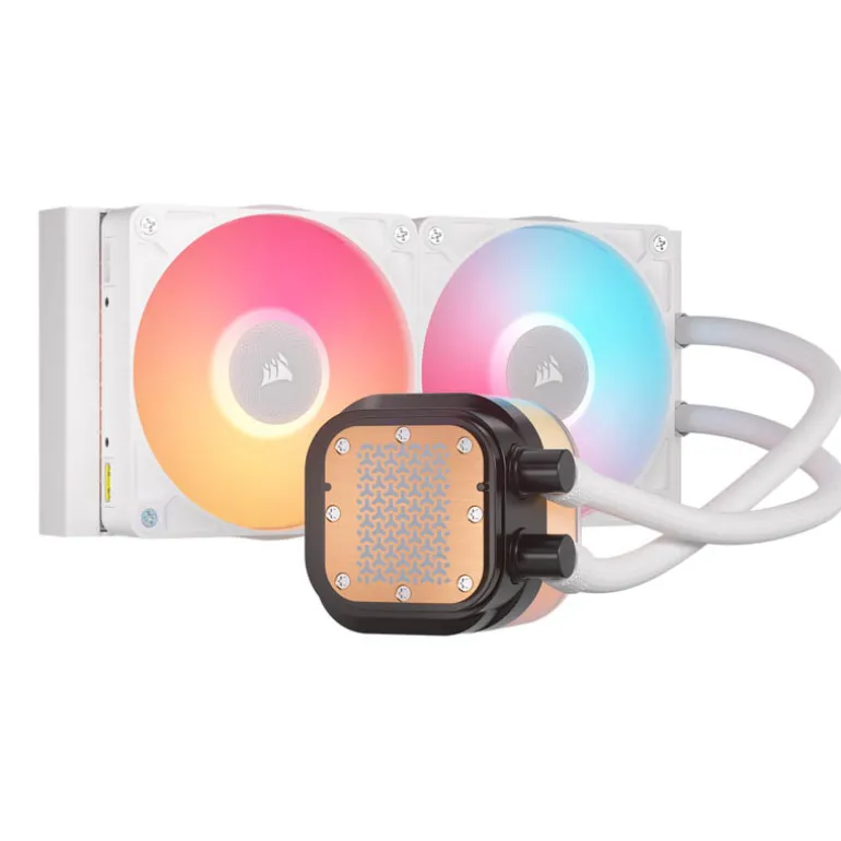 Kit Refrigeración Líquida Corsair iCUE LINK TITAN RGB 240 RX LCD Blanco