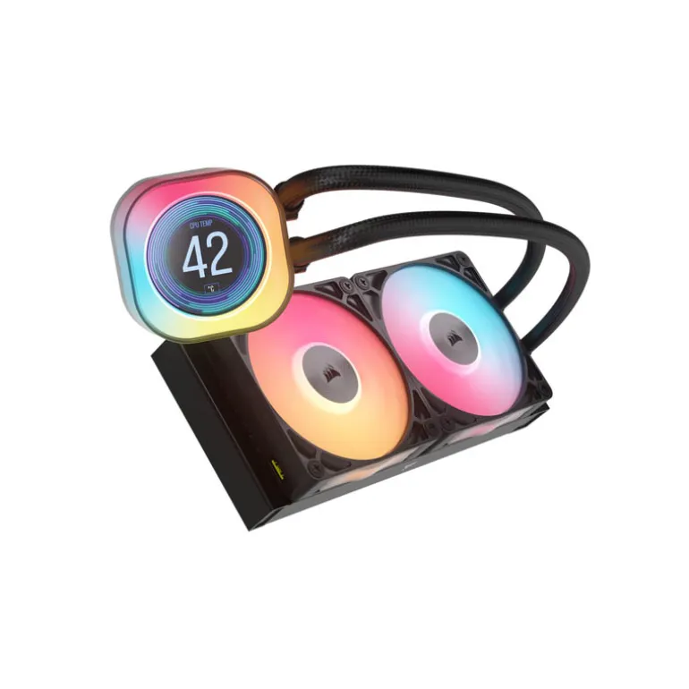 Kit Refrigeración Líquida Corsair iCUE LINK TITAN RGB 240 RX LCD Negro