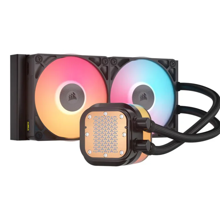 Kit Refrigeración Líquida Corsair iCUE LINK TITAN RGB 240 RX LCD Negro