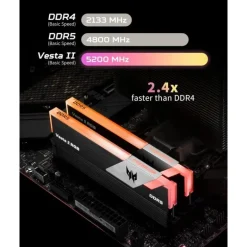 Memoria DDR5 Acer Predator Vesta II RGB 32GB 2x16GB 6000MHz CL34 Negro