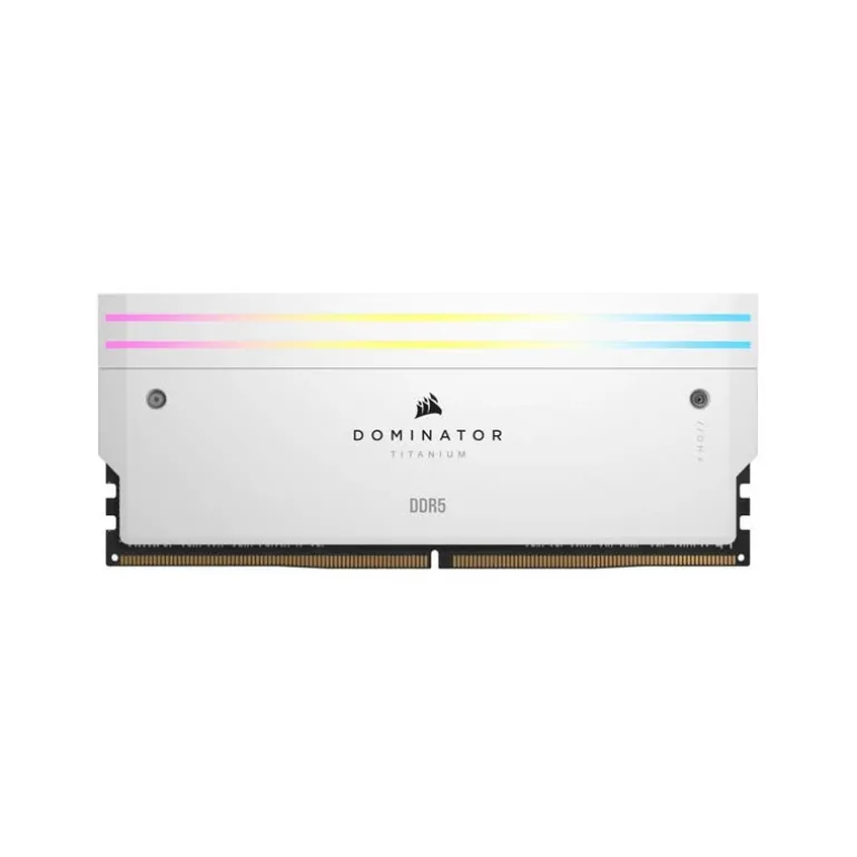Memoria DDR5 Corsair Dominator Titanium RGB 96GB 2x48GB 6400MHz CL32 XMP Blanco