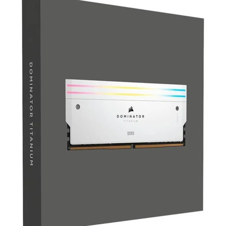 Memoria DDR5 Corsair Dominator Titanium RGB 48GB 2x24GB 7200MHz CL36 XMP Blanco
