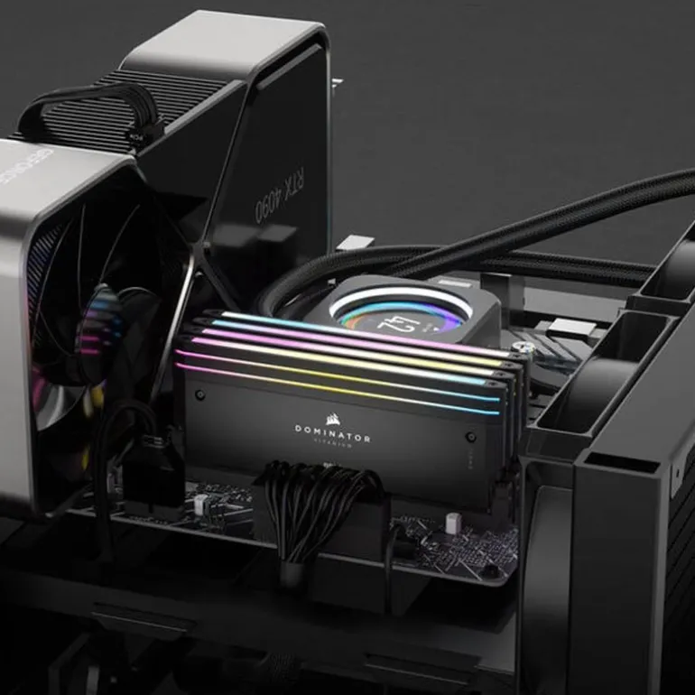 Memoria DDR5 Corsair Dominator Titanium RGB 32GB 2x16GB 6600MHz CL32 XMP Negro