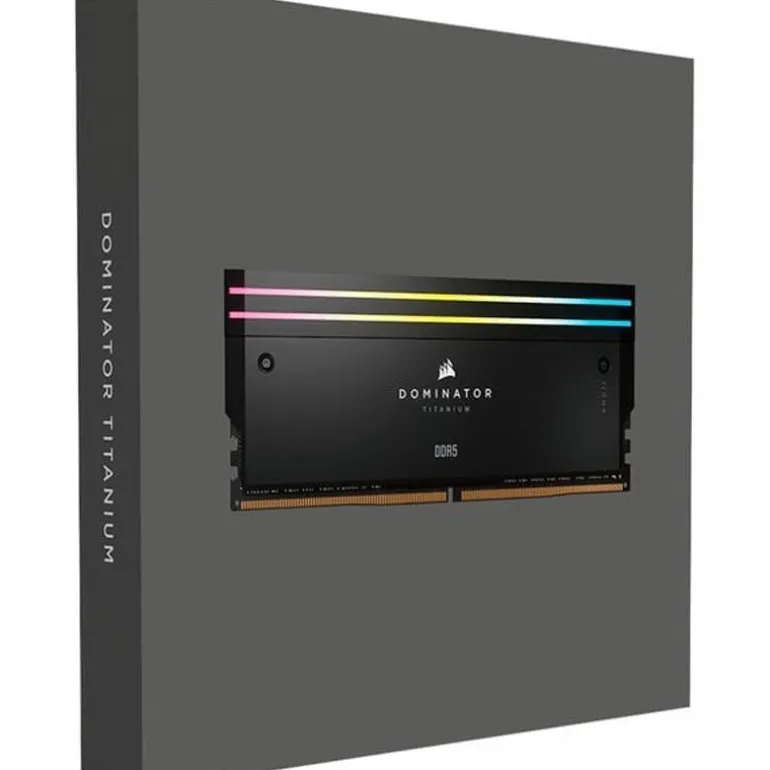 Memoria DDR5 Corsair Dominator Titanium RGB 32GB 2x16GB 6600MHz CL32 XMP Negro