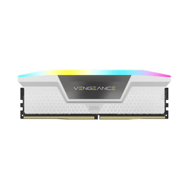 Memoria DDR5 Corsair Vengeance RGB 32GB 2x16GB 6400MHz CL32 XMP Blanco