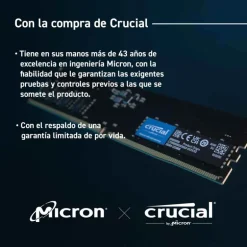 Memoria DDR5 Crucial 32GB 1x32GB 4800MHz CL40
