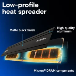 Memoria DDR5 Crucial Pro 48GB 1x48GB 5600MHz CL46 EXPO-XMP Negro Tray