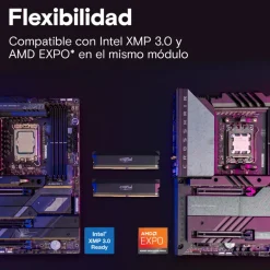 Memoria DDR5 Crucial Pro OC 32GB 2x16GB 6400MHz CL38 EXPO-XMP