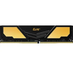 Memoria DDR4 Team Group Elite Plus 16GB 1x16GB 3200MHz CL22 Dorado Negro