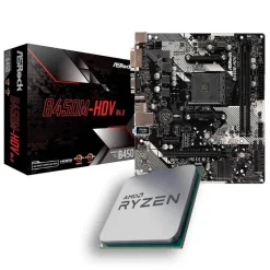 Pack  AMD Ryzen 5 5500 4.2GHz Tray + ASRock B450M-HDV R4.0