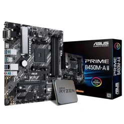 Pack AMD Ryzen 5 5500GT 4.4GHz Tray + Asus Prime B450M-A II