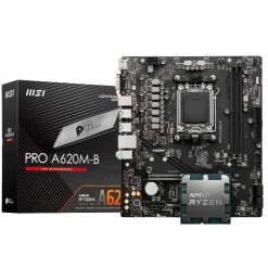 Pack  AMD Ryzen 7 9800X3D 5.2GHz Tray + MSI PRO A620M-B Socket AM5