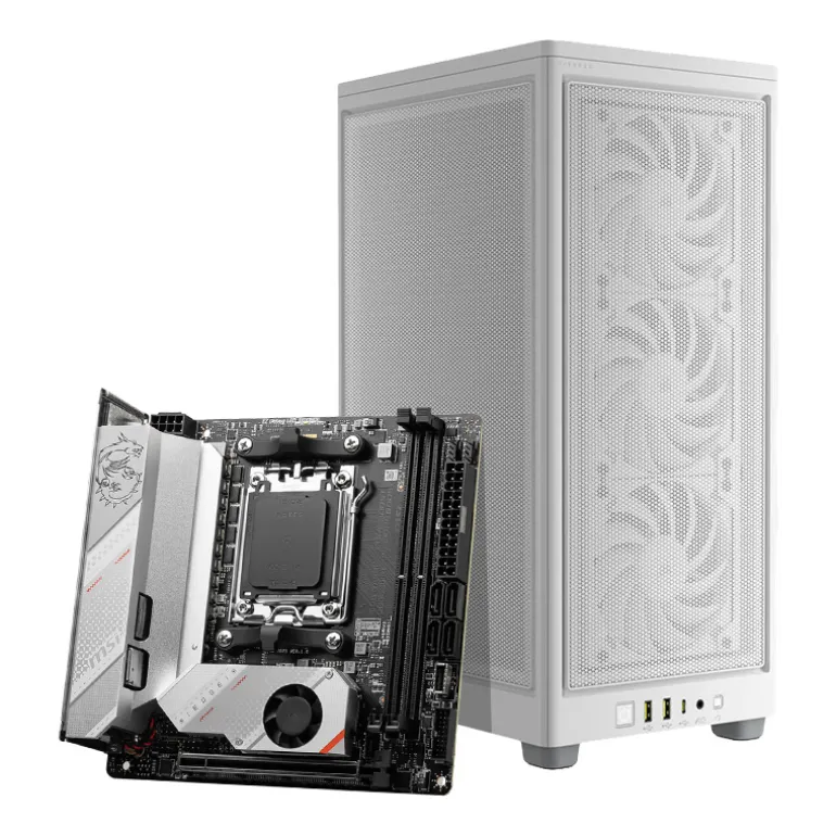 Pack  Corsair 2000D Airflow Blanco + MSI MPG B650I EDGE WIFI