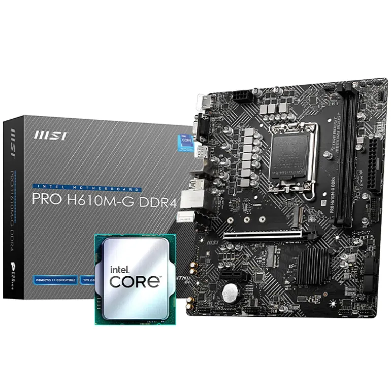 Pack Intel Core i5-12400 4.4GHz Tray + MSI PRO H610M-G DDR4