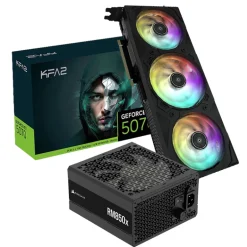 Pack  KFA2 GeForce RTX 5070 Ti EX Gamer OC 16GB DLSS4+Corsair RM850x 80 Gold 850W ATX 3.1 5.1 Modular