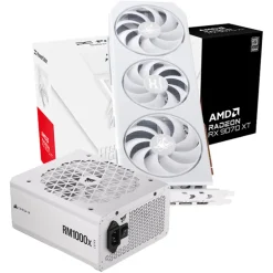 Pack  Powercolor Hellhound Spectral AMD Radeon RX 9070 XT 16GB+Corsair RM1000X 80 1000W ATX 3.0 Modular