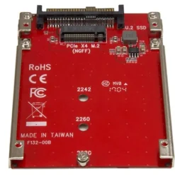 Startech Conversor PCI Express M.2 a U.2 SFF8639 Para SSD NVMe M.2 - Tarjeta Adaptador