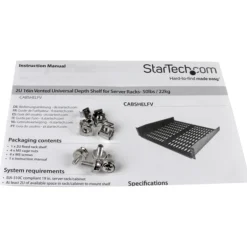 StarTech Estante Bandeja Ventilado Cantilever Para Armario Rack de Servidores 2U - Bandeja Rack
