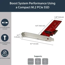 Startech PCI Express x4 a M.2 - Adaptador PCI Express