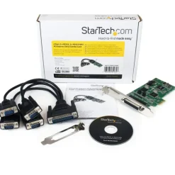 StarTech.com Adaptadora PCI Express PCIe 4 Puertos Serie - Tarjeta Adaptadora