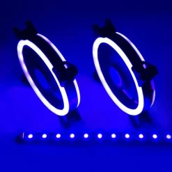 Talius Siroko Twin Pack Doble Aro RGB + Tira LED + Control Remote - Ventilador 12 cm