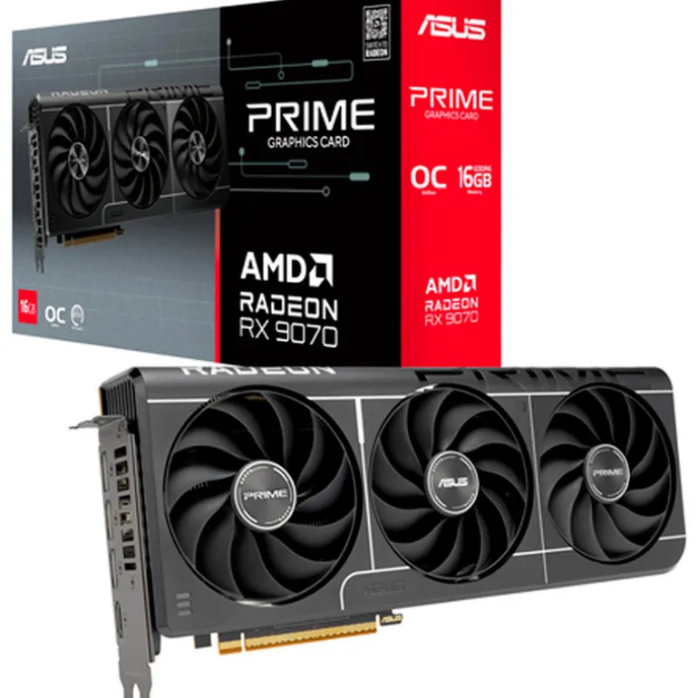 Tarjeta Gráfica Asus Prime Radeon RX 9070 EVO OC Edition 16GB GDDR6