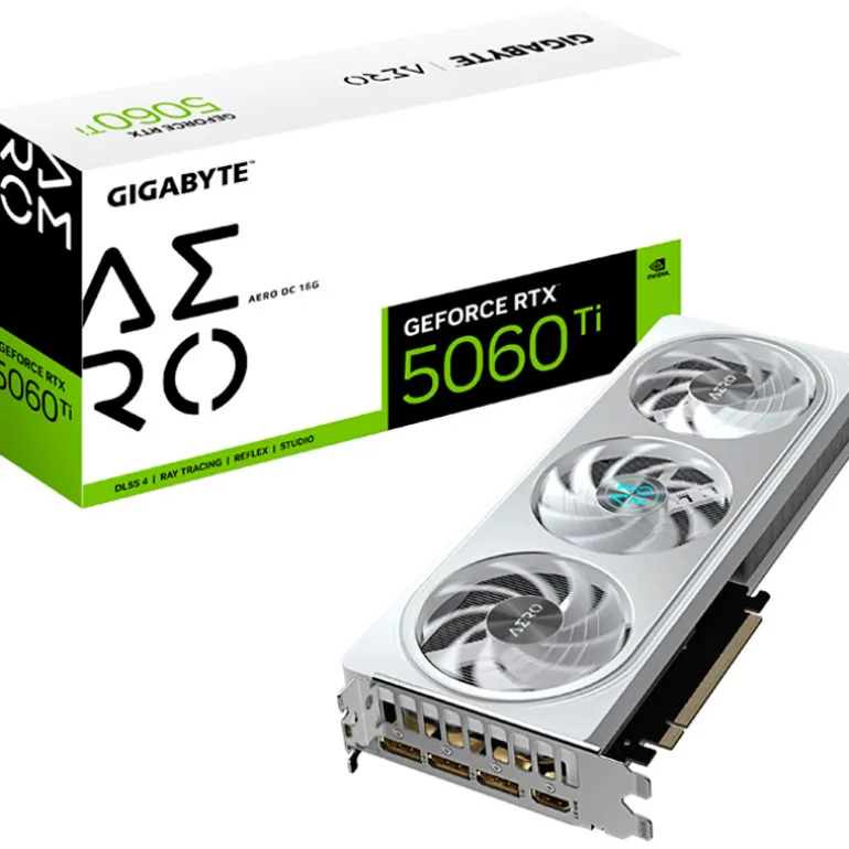 Tarjeta Gráfica Gigabyte GeForce RTX 5060 Ti AERO OC 16GB GDDR7 DLSS4