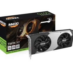 Tarjeta Gráfica INNO3D GeForce RTX 5070 TWIN X2 12GB GDDR7 DLSS4