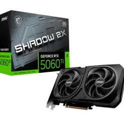 Tarjeta Gráfica MSI GeForce RTX 5060 Ti SHADOW 2X OC PLUS 16GB GDDR7 DLSS4 Bulk