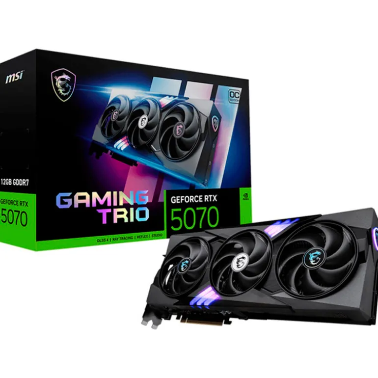 Tarjeta Gráfica MSI GeForce RTX 5070 GAMING TRIO OC 12GB GDDR7 DLSS4