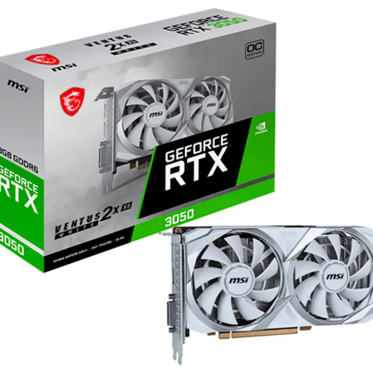 Tarjeta Gráfica MSI GeForce RTX 3050 VENTUS 2X XS OC WHITE 8GB GDDR6