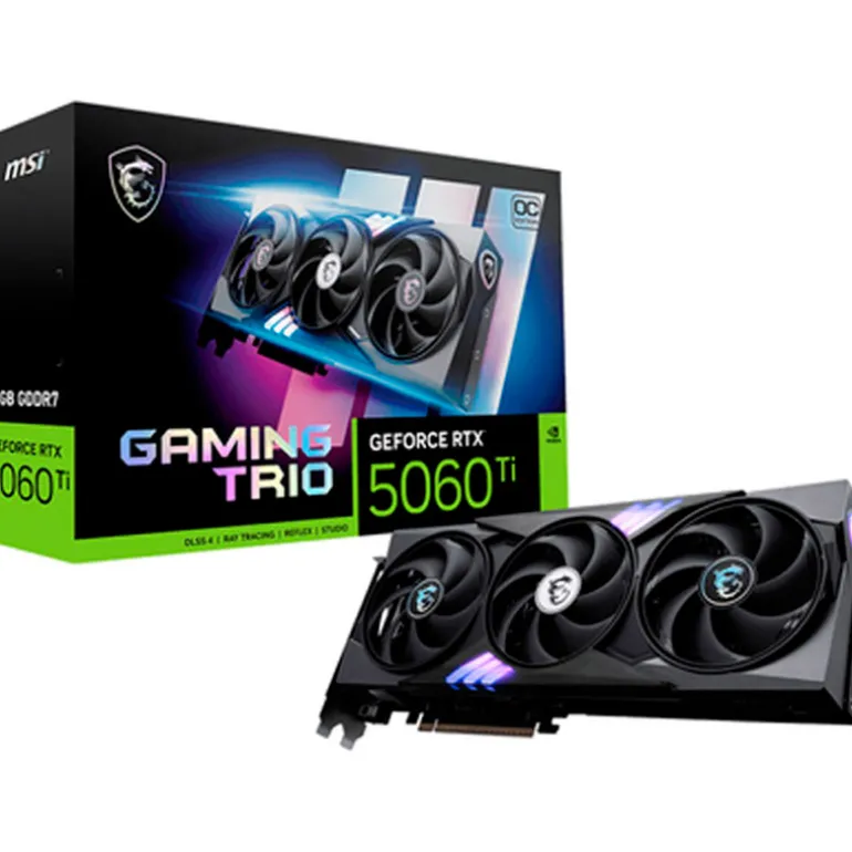 Tarjeta Gráfica MSI GeForce RTX 5060 Ti GAMING TRIO OC 8GB GDDR7 DLSS4