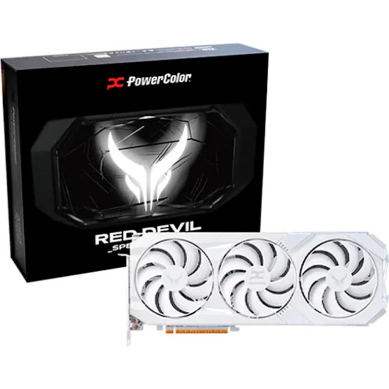 Tarjeta Gráfica Powercolor Red Devil Spectral White AMD Radeon RX 9070 XT OC 16GB GDDR6