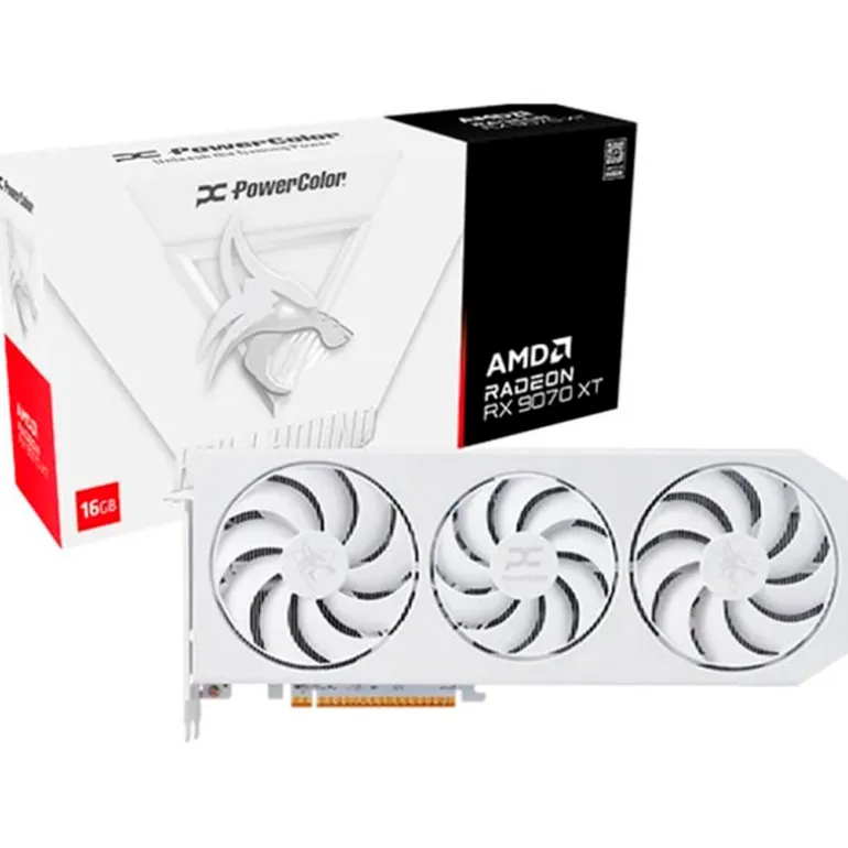 Tarjeta Gráfica Powercolor Hellhound Spectral AMD Radeon RX 9070 XT White 16GB GDDR6