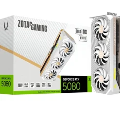 Tarjeta Gráfica Zotac Gaming GeForce RTX 5080 SOLID OC White Edition 16GB GDDR7 DLSS4