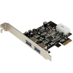 Tarjeta PCI Startech Adaptador PCI Express 2 Puertos USB 3.0 Molex SATA