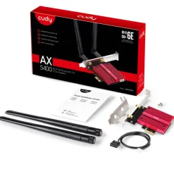 Tarjeta Red Cudy WE3000S AX5400 Wi-Fi 6 Bluetooth 5.2