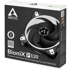 Ventilador Arctic BioniX P120 PWM PST 120mm Negro Blanco