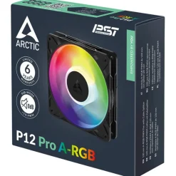 Ventilador Arctic P12 Pro ARGB 120mm Negro