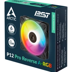 Ventilador Arctic P12 Pro Reverse ARGB 120mm Triple Pack Negro