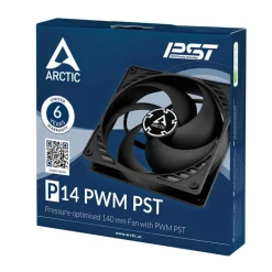 Ventilador Arctic P14 PWM PST 14mm Negro