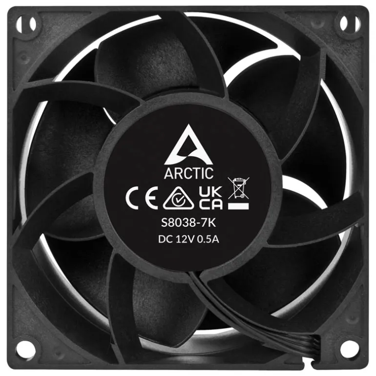 Ventilador Arctic S8038-7K 80mm Negro