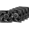 Ventilador Arctic S8038-10K 80mm Pack 4 Uds. Negro