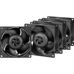 Ventilador Arctic S8038-10K 80mm Pack 4 Uds. Negro