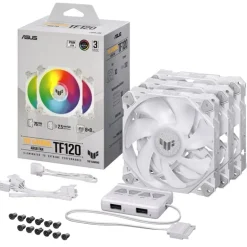 Ventilador Asus TUF Gaming TF120 ARGB 120mm Triple Pack Blanco