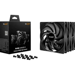 Ventilador be quiet! Pure Wings 3 140mm Triple Pack HS Negro