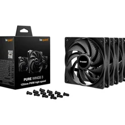 Ventilador be quiet! Pure Wings 3 120mm Triple Pack HS Negro