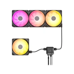 Ventilador Corsair iCUE LINK LX120 RGB 120mm PWM Triple Pack Negro