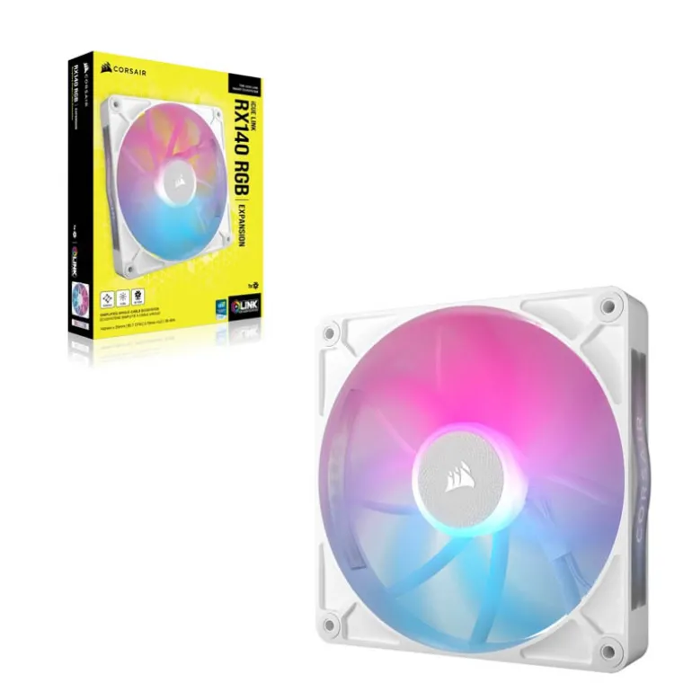 Ventilador Corsair iCUE LINK RX140 RGB 140mm PWM Blanco
