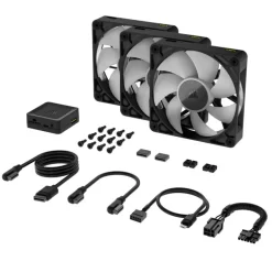 Ventilador Corsair iCUE LINK RX120 RGB 120mm PWM Triple Pack Negro
